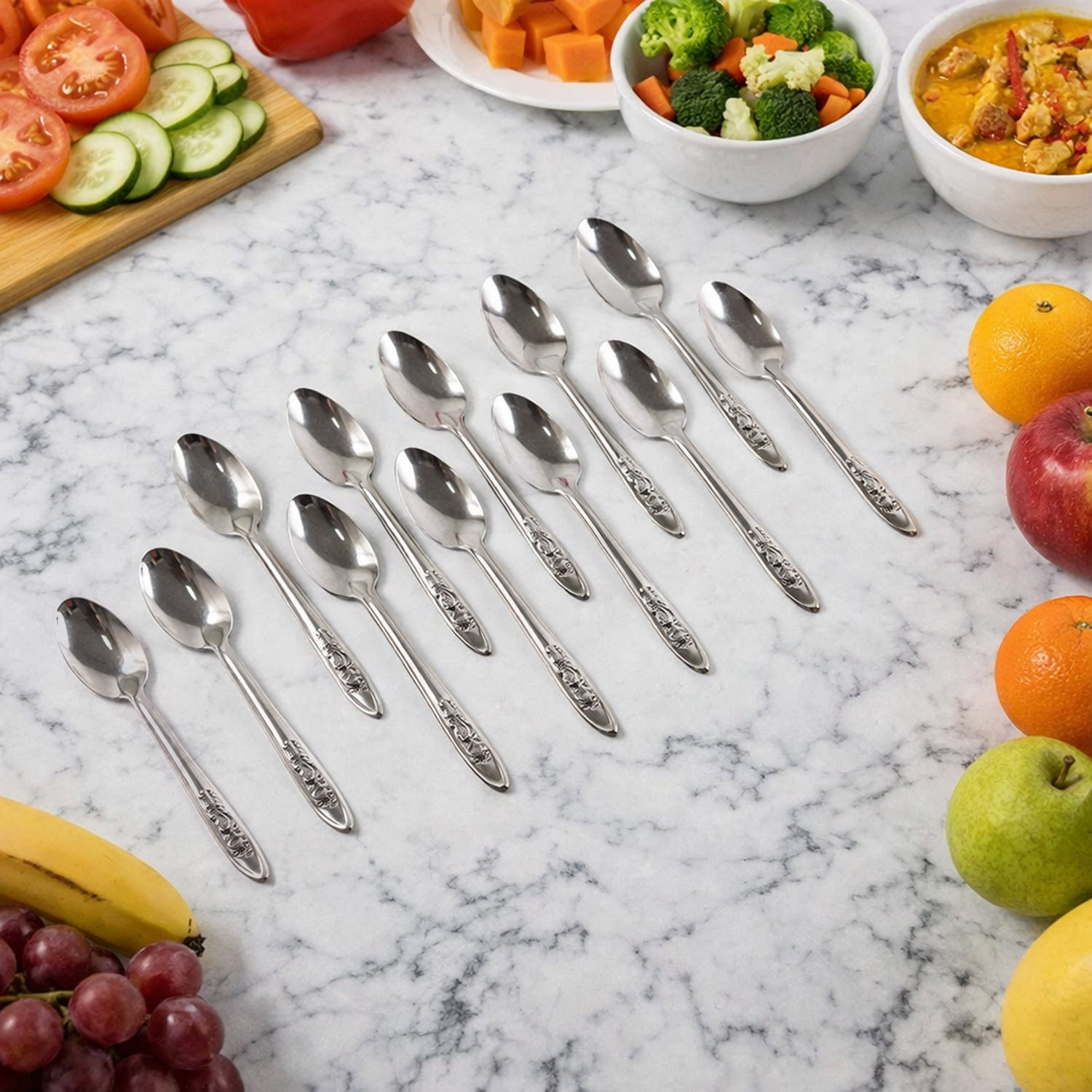 Premium Stainless Steel Table Spoons Set (12 Pc Set) The Morsignaturekarts