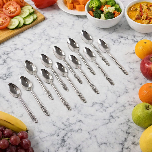 Premium Stainless Steel Table Spoons Set (12 Pc Set) The Morsignaturekarts
