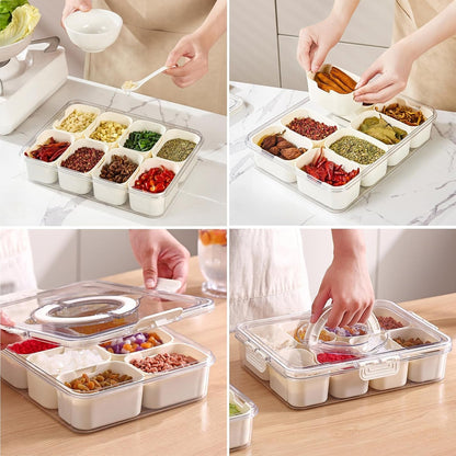 6-Compartment Fridge Storage Box with Lid The Morsignaturekarts