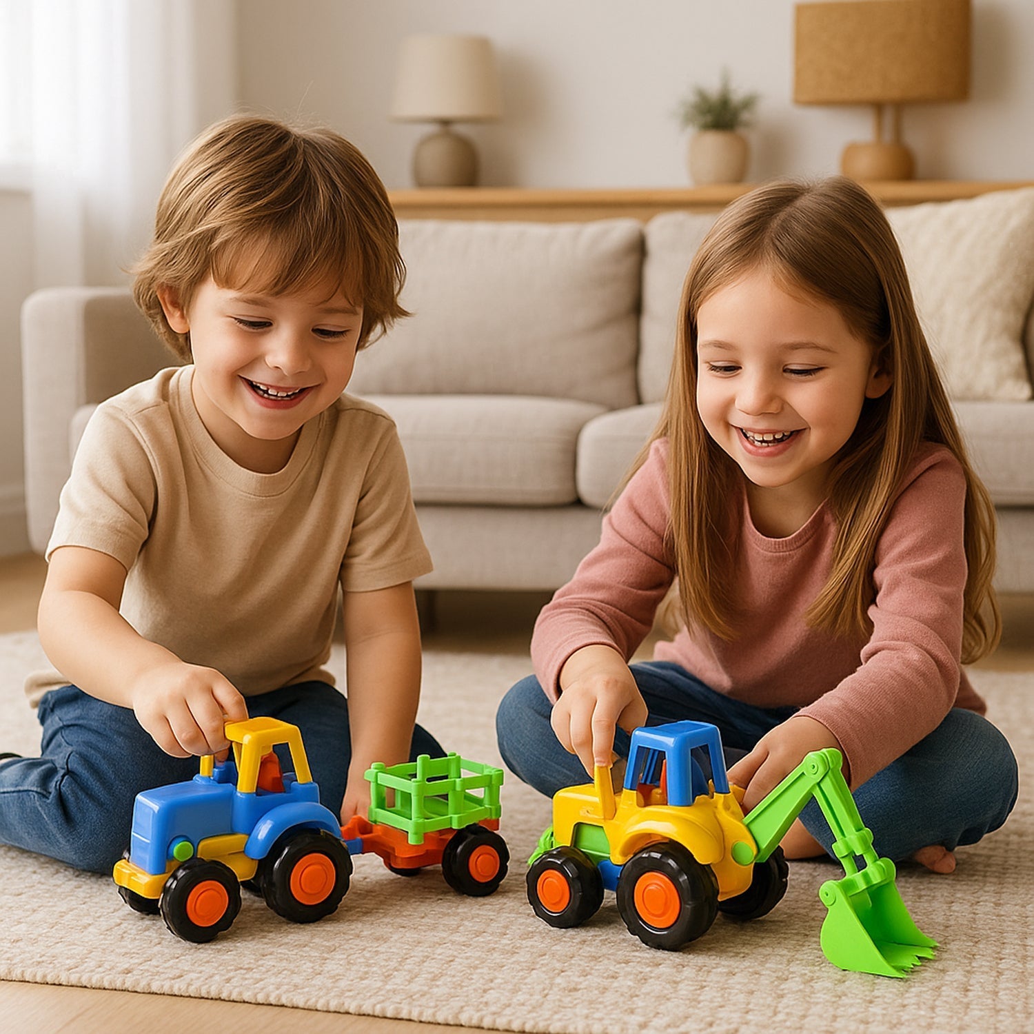 Funwoods Itsy Bitsy Construction Vehicle Toy Set for Kids - (8 Pc) signaturekarts