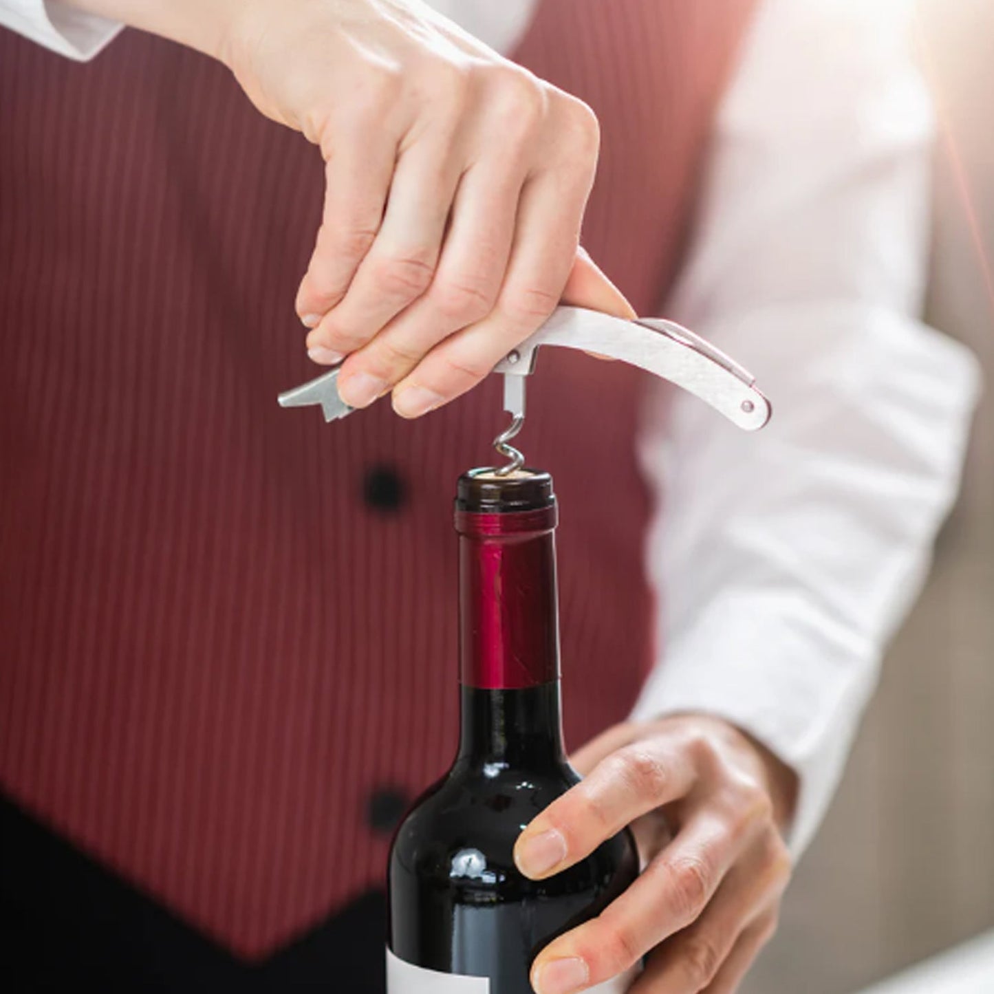 Premium Wine Bottle Shape Bar Accessory Gift Set signaturekarts