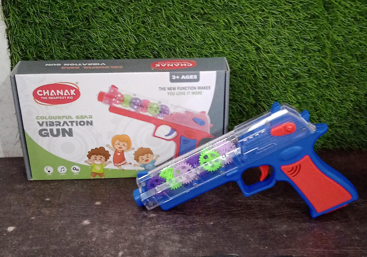 Plastic Gear Simulation Laser Toy Gun – 3D Lights, Music & Rotating (1 Pc, 3+ Years) signaturekarts