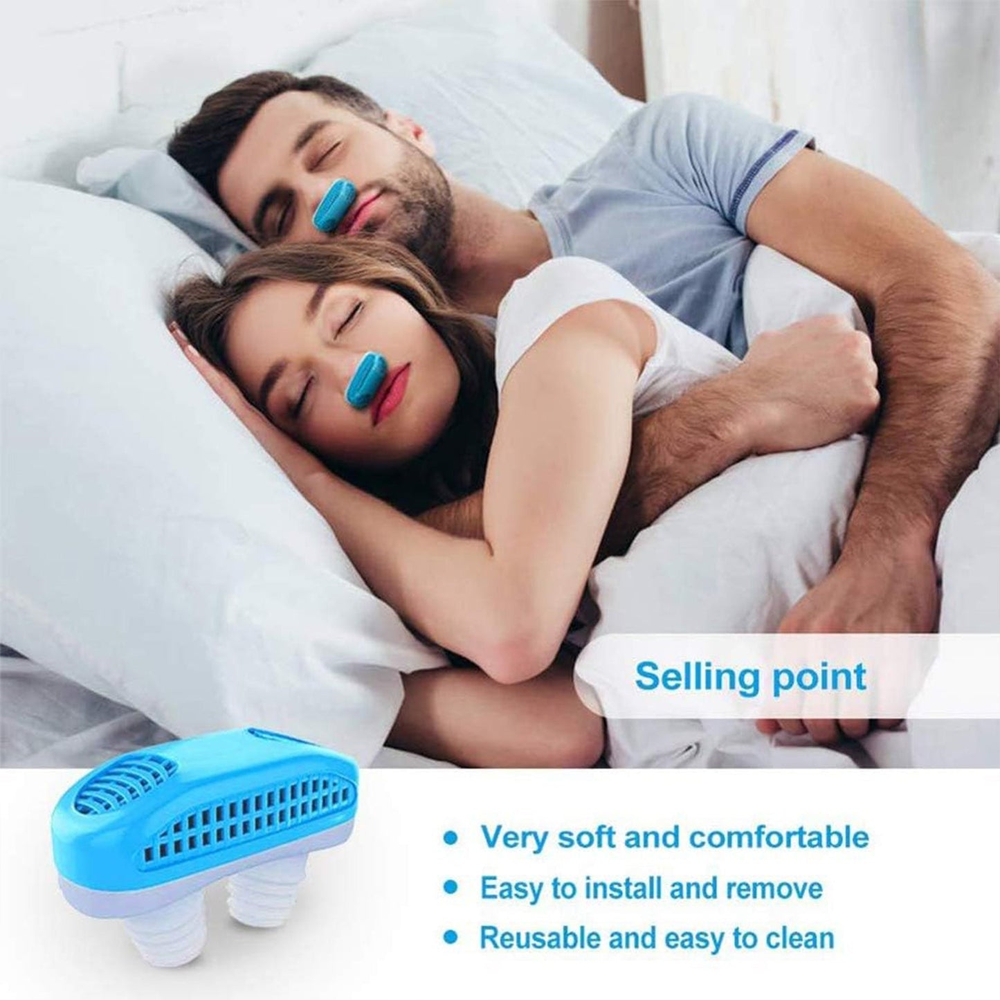 2 in 1 Anti-Snoring & Air Purifier Nose Clip Device (1 Pc / With Plastic Case) Signaturekarts