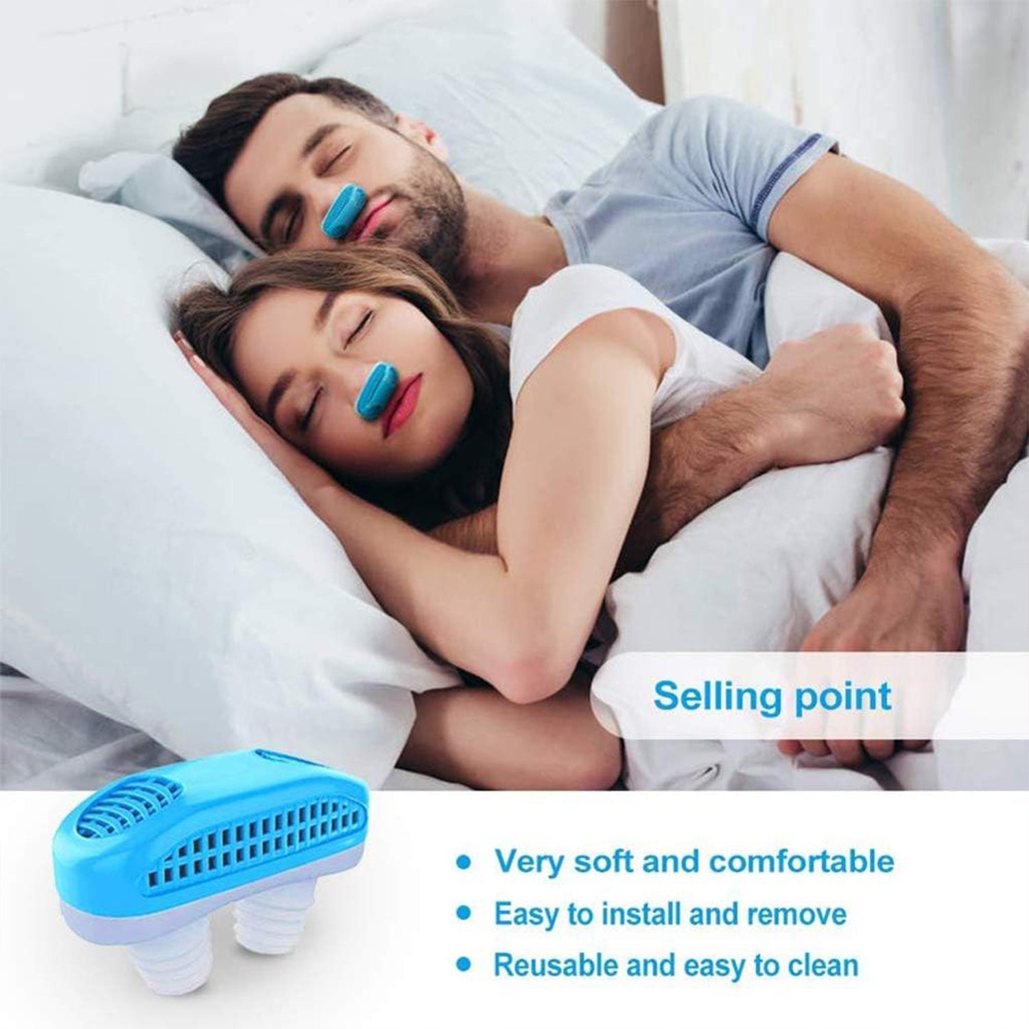 2 in 1 Anti-Snoring & Air Purifier Nose Clip Device (1 Pc / With Plastic Case) Signaturekarts
