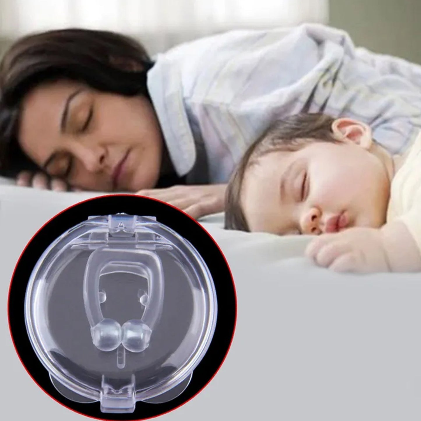 Silicone Magnetic Nose Clip Anti Snore Device for Heavy Snoring Sleeper (1 Pc) Signature Kart