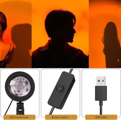 Multi Colors Sunset Lamp, Sunset Projection Lamp LED Night Lights Your Brand