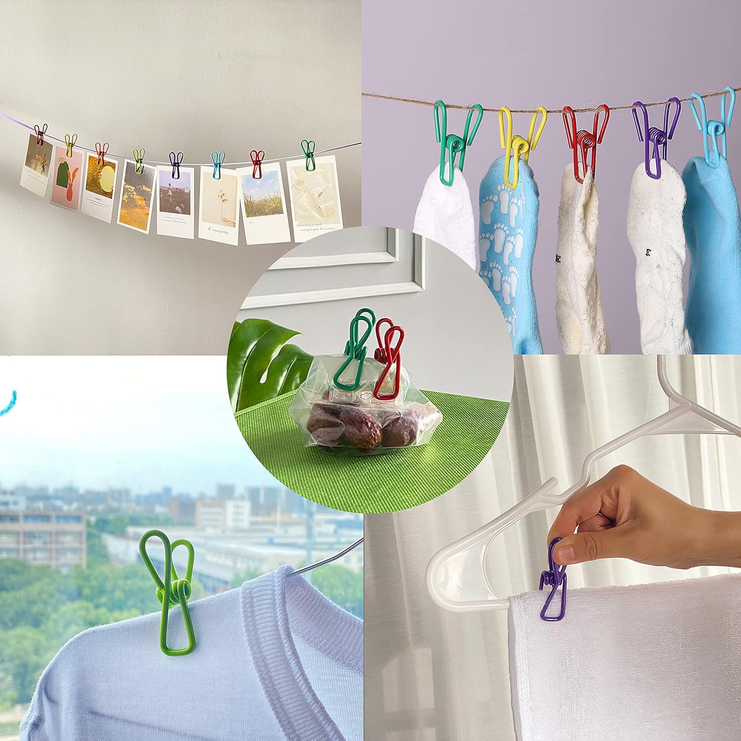 Metal Clothes pins Clips (5 Pcs Set) Signature kart