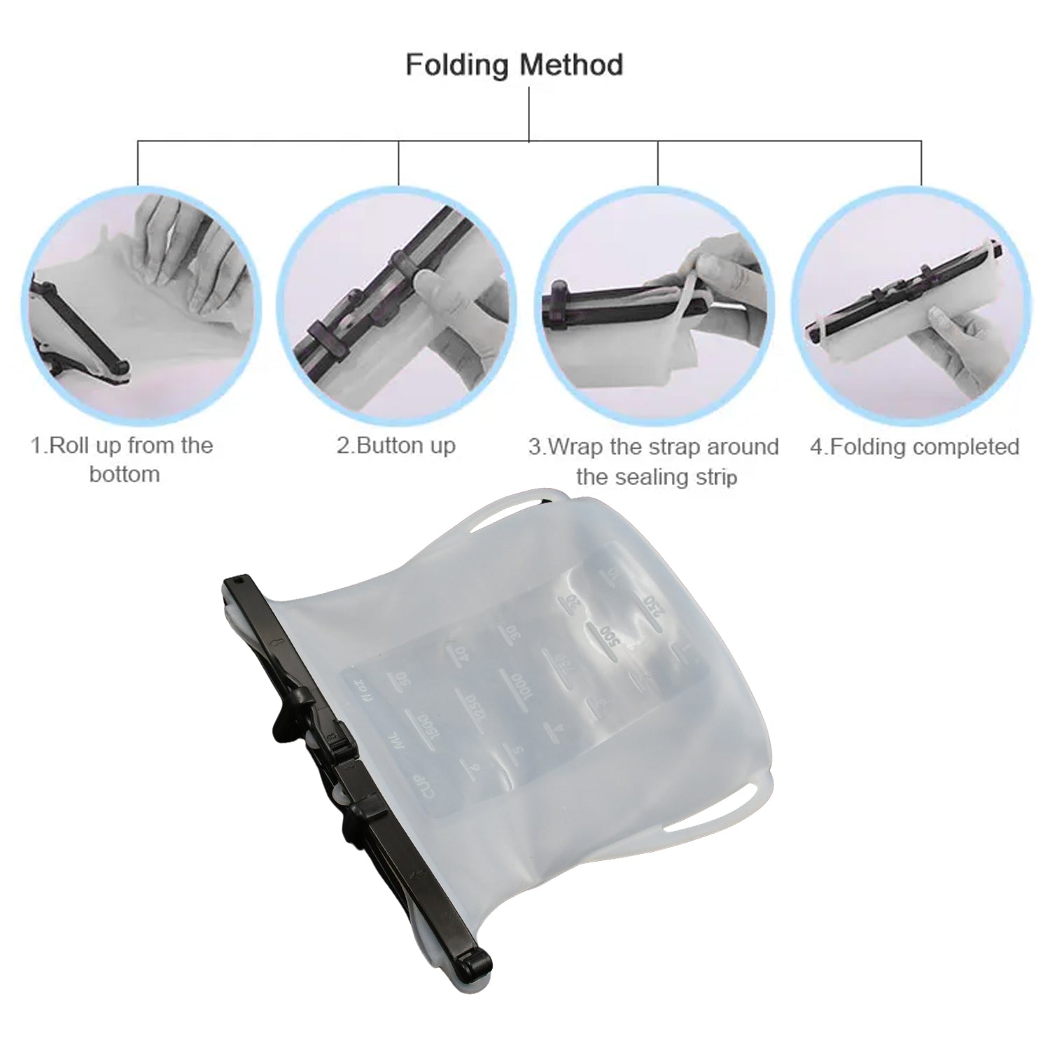 Reusable Silicone Food Storage Bag Leakproof Flat Bottom Freezer 1 Pc signaturekarts