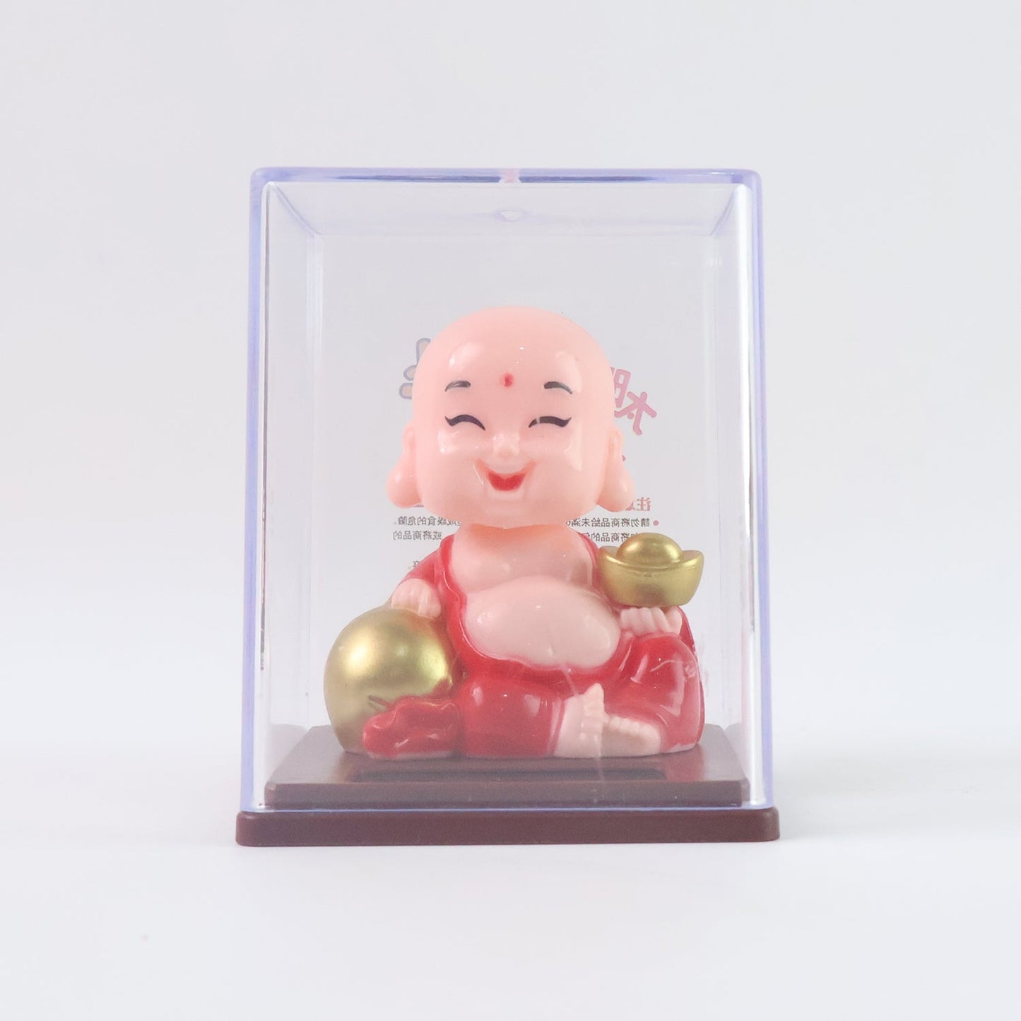 Solar Power Moving Head Buddha Statue Car Ornament (1 Pc / Mix Color) Signaturekarts