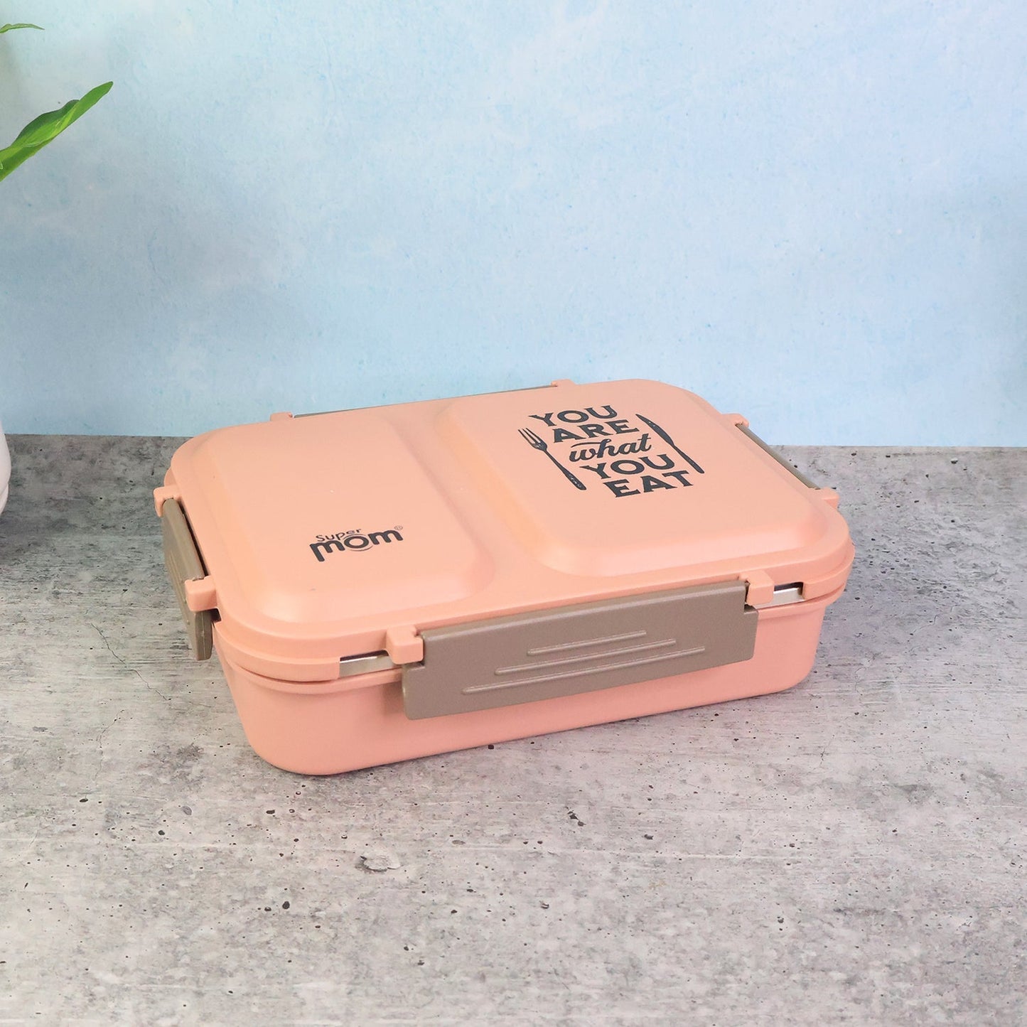 Supermom 2 Partition Stainless Steel Lunch Box signaturekarts