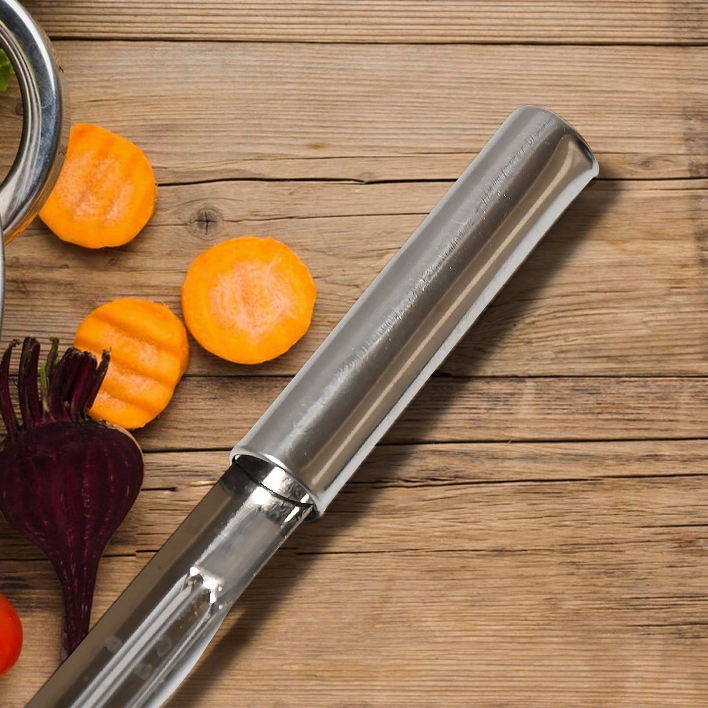 Stainless Steel Peeler Set – Multi-Purpose Handle for Peeling & Shredding(12 Pc) signaturekarts