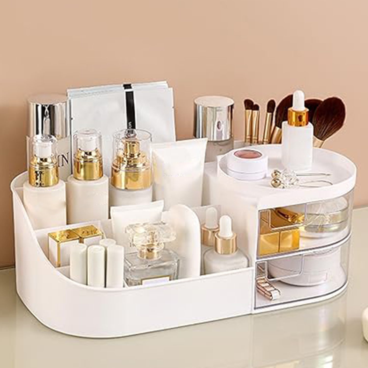 Multi-Functional Plastic Vanity Storage Box Signature kart