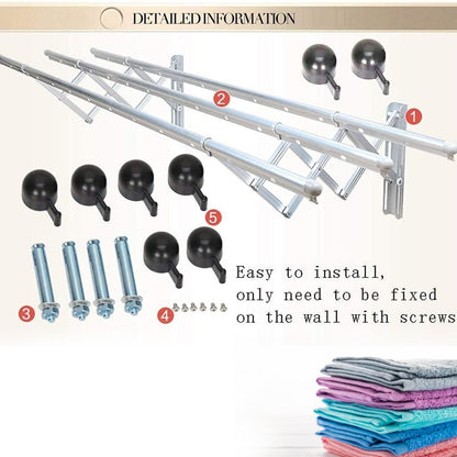 Clothes Rail Rack for Drying Clothes with Foldable Airer & Towel Holder for Home signaturekarts