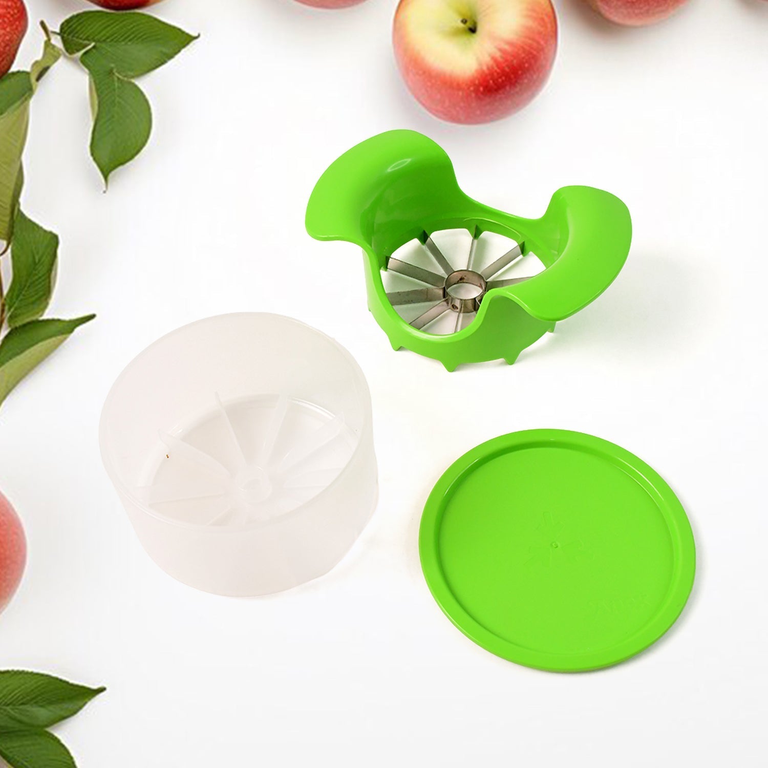 Apex Apple Cutter with Container – Unbreakable ABS Body & Stainless Steel Blades Signature kart