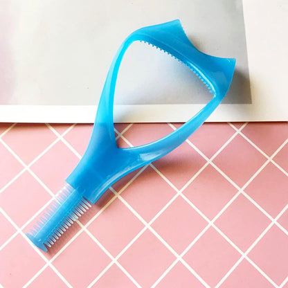 3-in-1 Plastic Eyelash Tool: Mascara Guide, Brush & Curler (1 Pc) signaturekarts