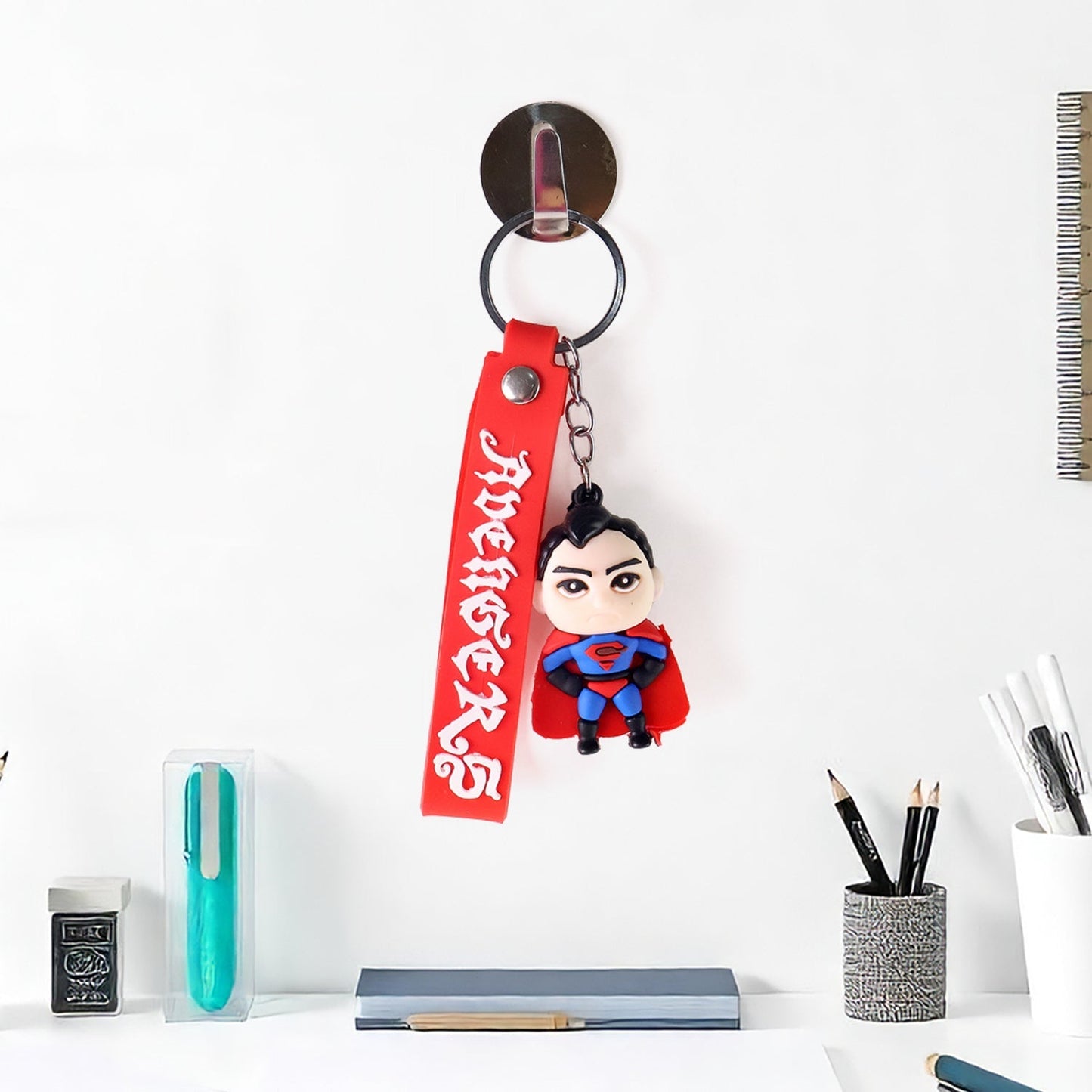 Cute Cartoon Silicone 3D Key Chain with Metal Hook & Strap (Pack of 1) Signaturekarts