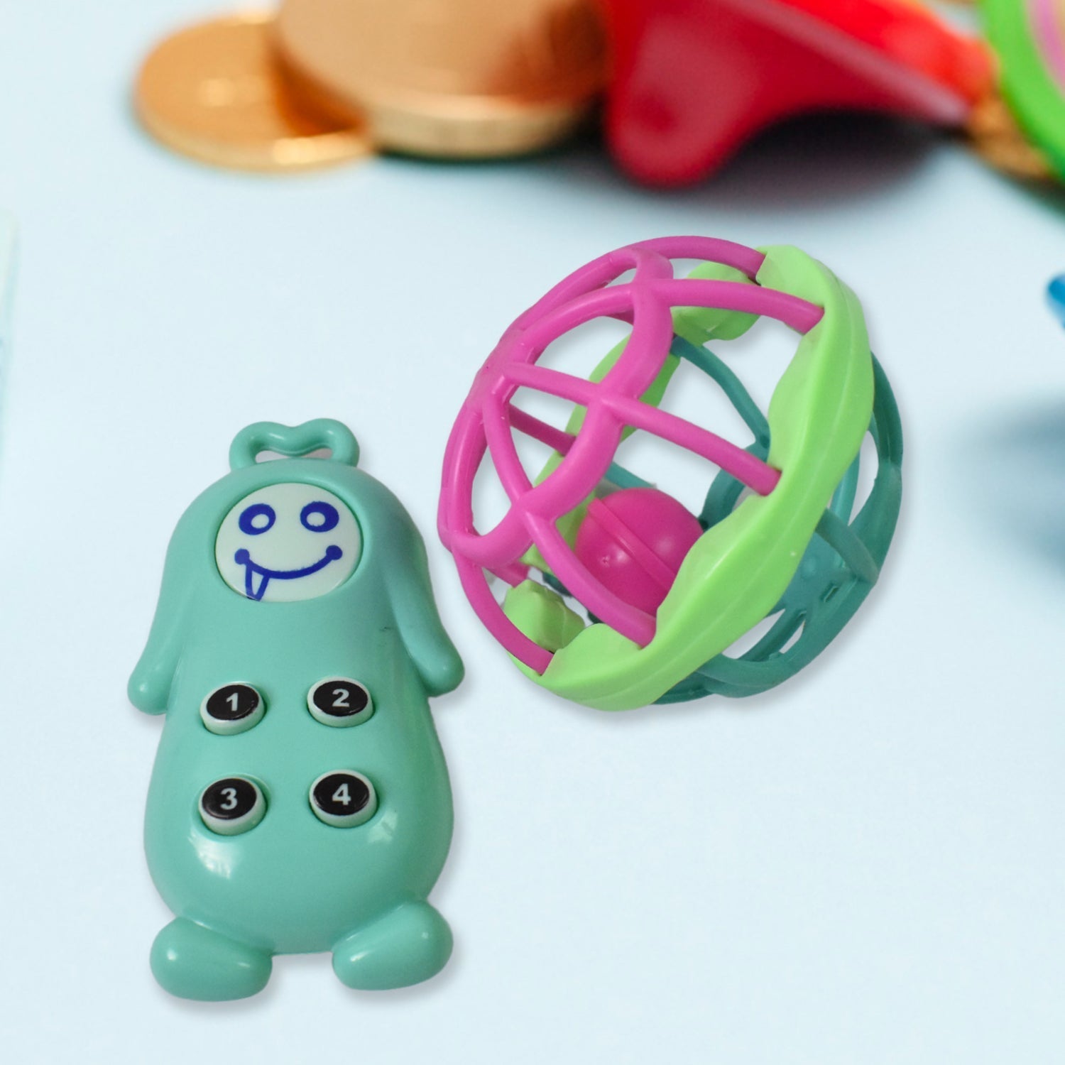 Kinder Rattles & Teething Set – Non-Toxic Shake & Grab Baby Toys (8 Pcs Set) Signaturekarts