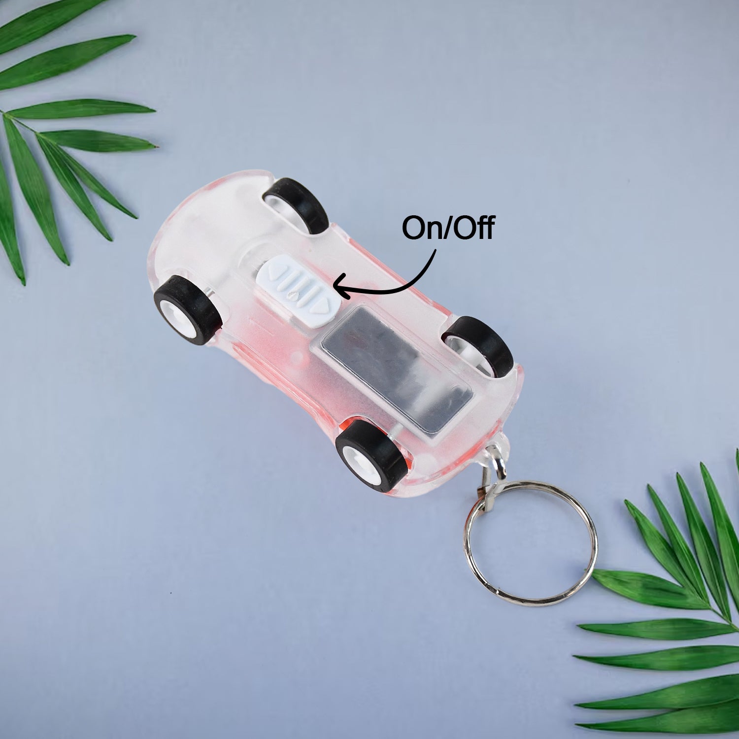 Mini Car Shape LED Keychain Light +(1 Pc, Random Color) Signature kart