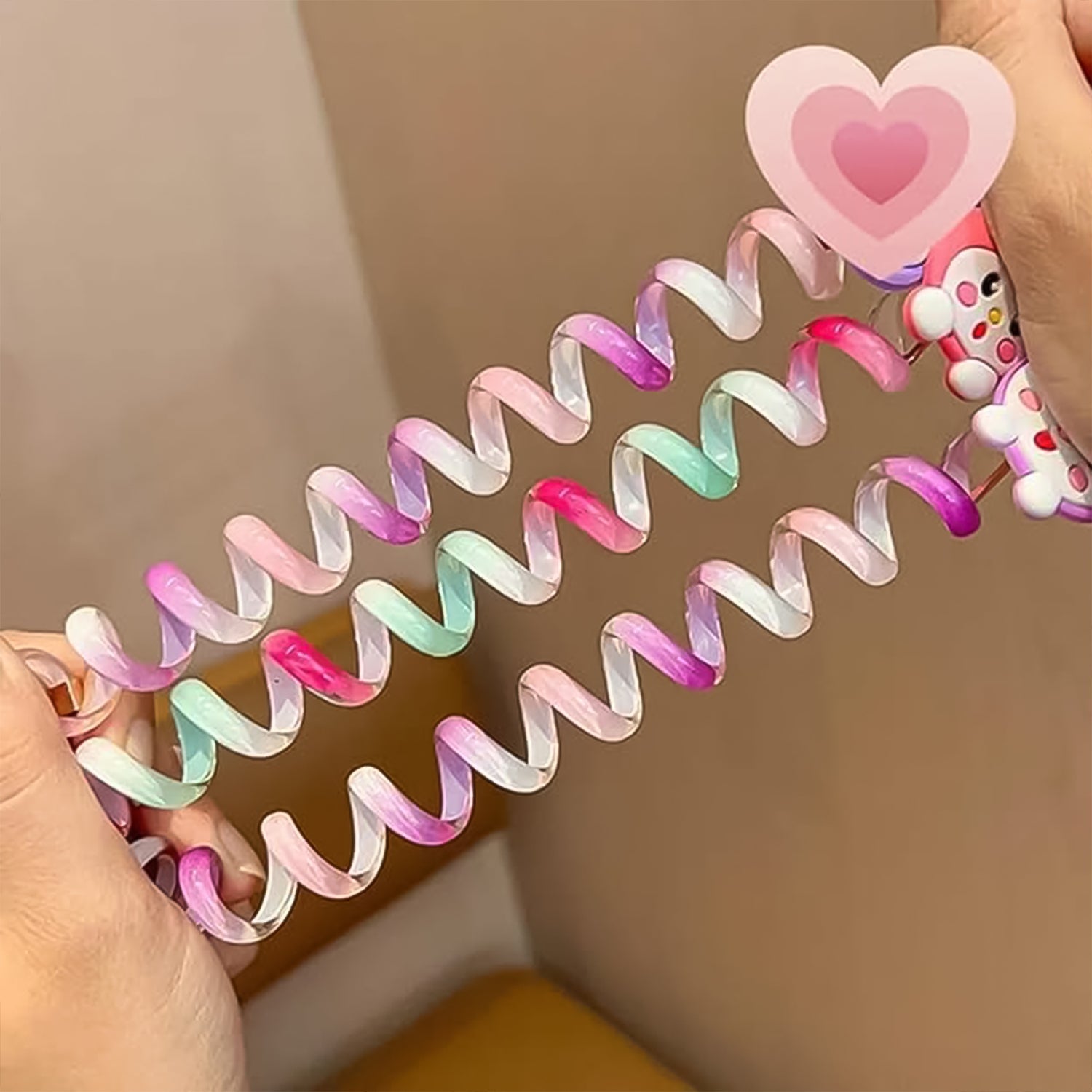 Colourful Telephone Wire Hairbands (1 pc / Mix Design), Hair accessories signaturekarts