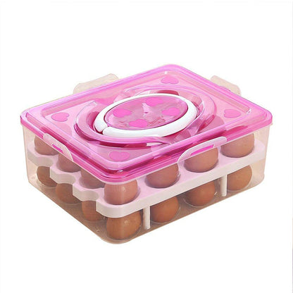 2 Layer 32 Grid Egg Tray with Lid Carrier Holder1 Pc signaturekarts