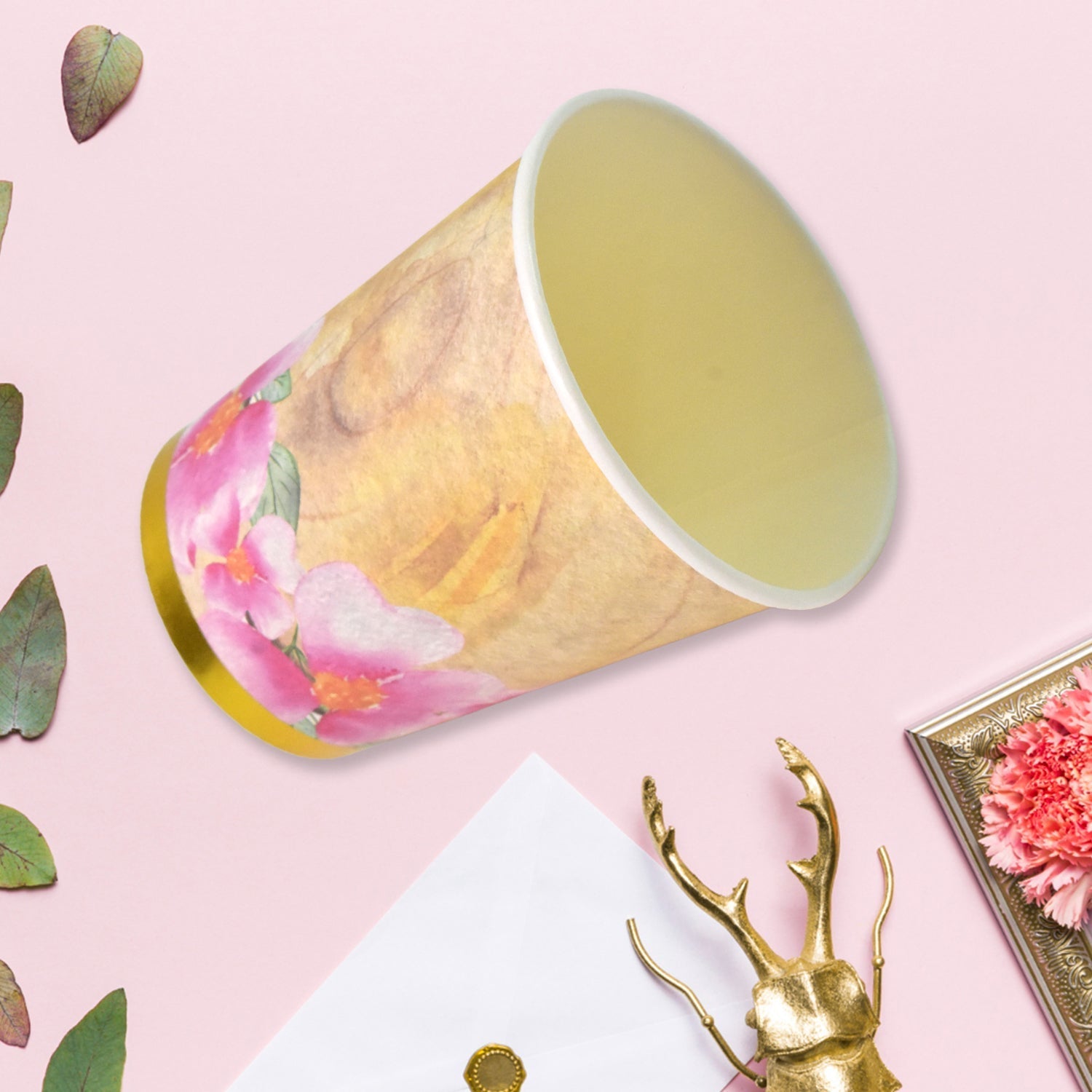 Disposable Paper Cups, Disposable Tea, Coffee Cups (24 Pcs Set / Mix Color & Design) Signaturekarts