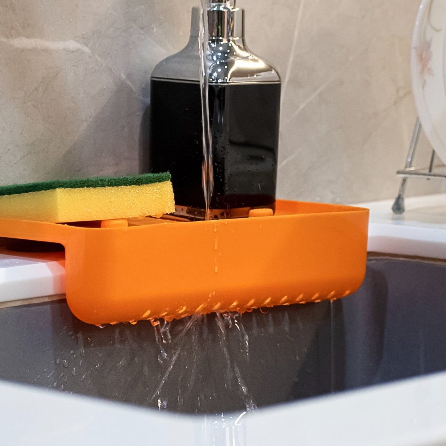 MULTI FUNCTIONAL DRAINER SHELF SINK STORAGE HOLDER Sink Colander Strainer (1 Pc) signaturekarts