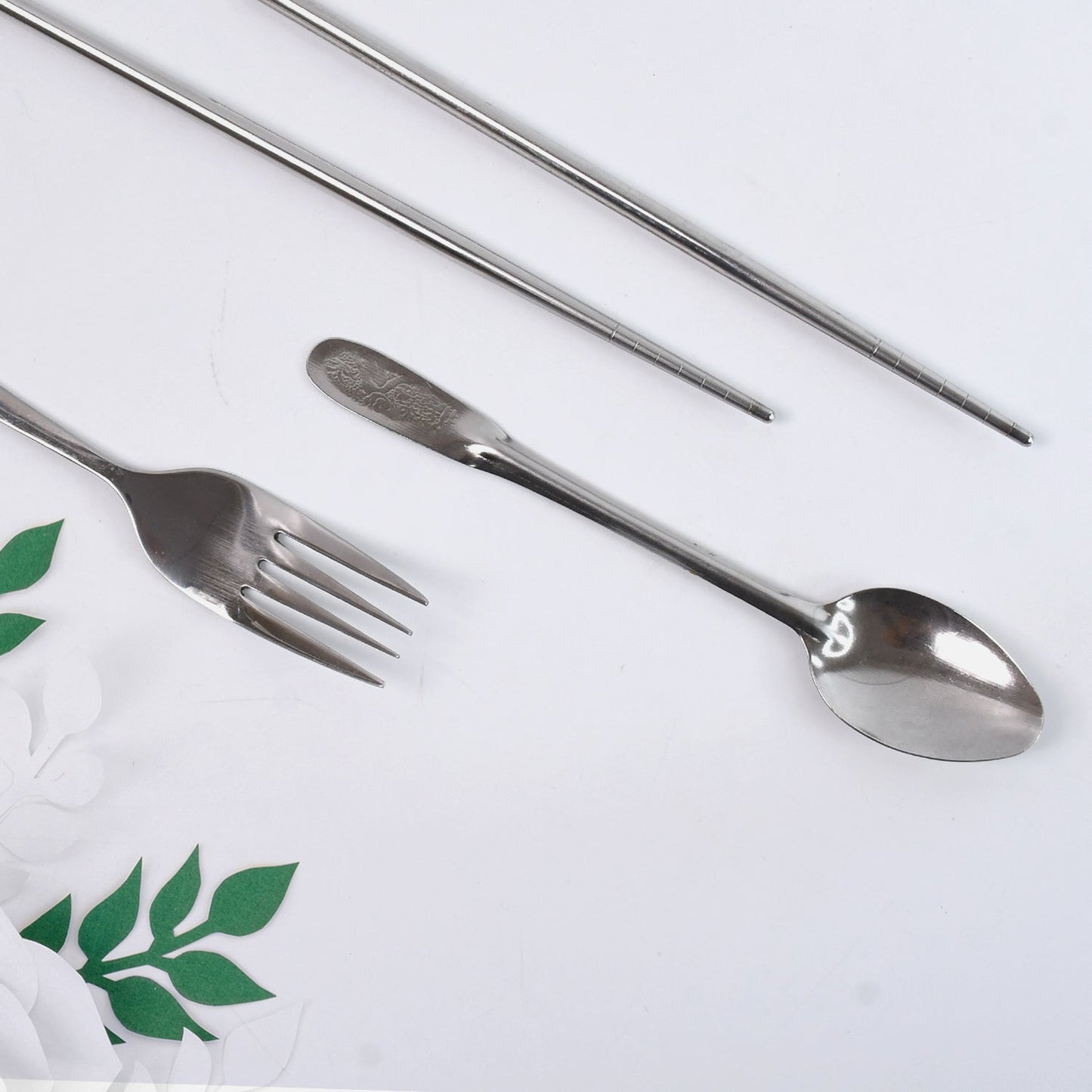 Portable Utensils Travel Camping Cutlery Set 4 Pc With case Signature kart