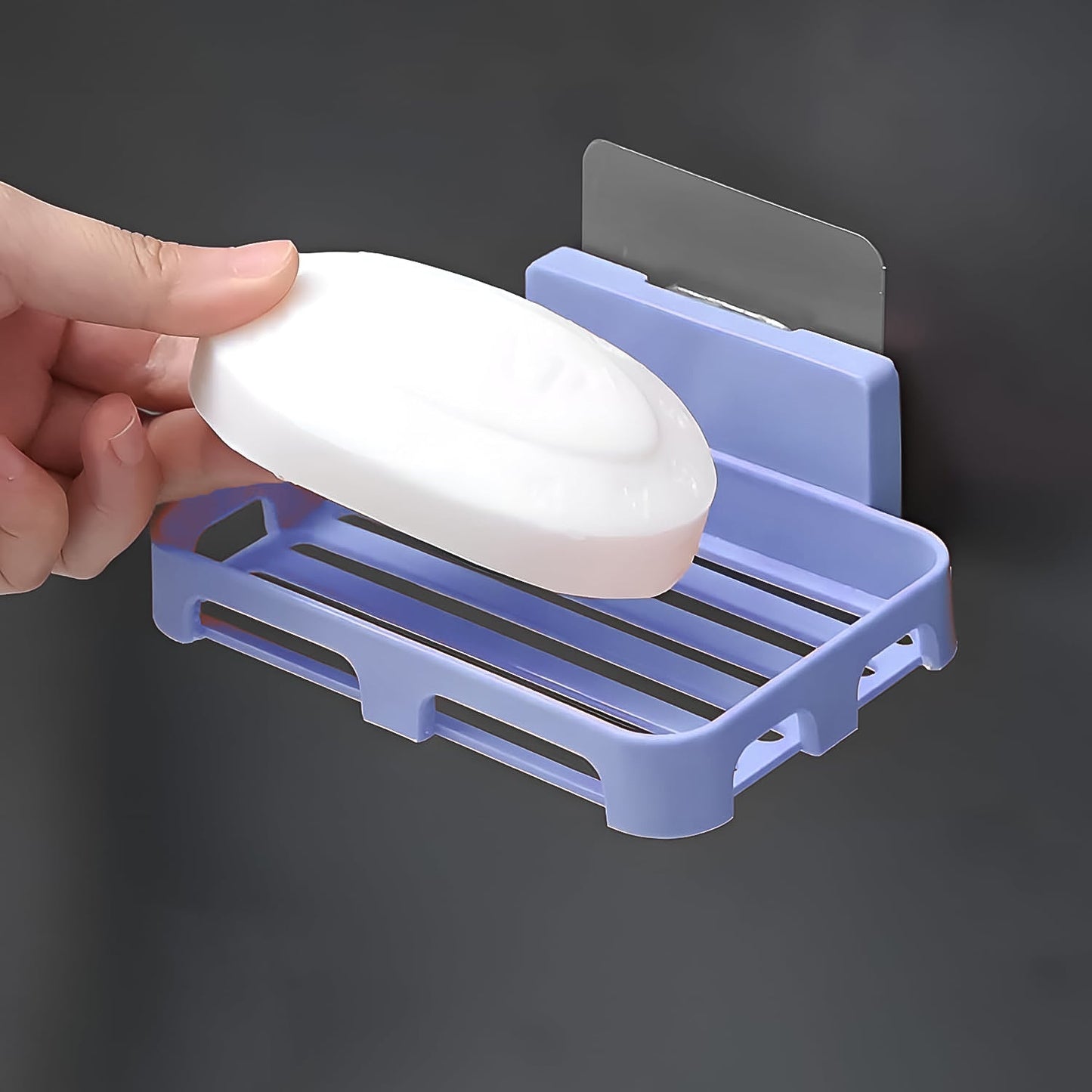 Bathroom & Kitchen Soap Holder: Self-Adhesive ,Sabudani (Plastic Box) signaturekarts