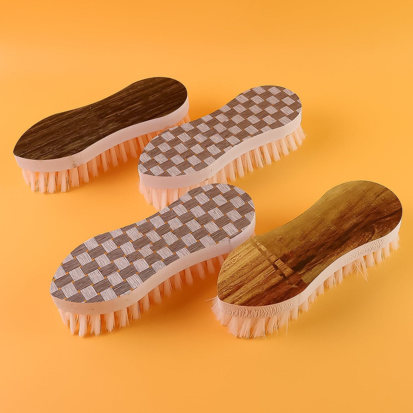 VeePee Ergonomic Curved Laundry Brush Set (4 Pc) Signature Kart