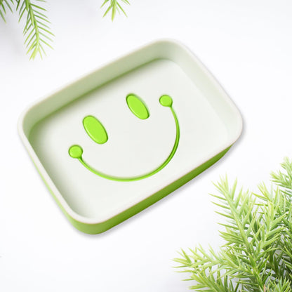 Portable Travel Soap Dish Box – Cute Cartoon Smile Face Draining Container Signature Kart