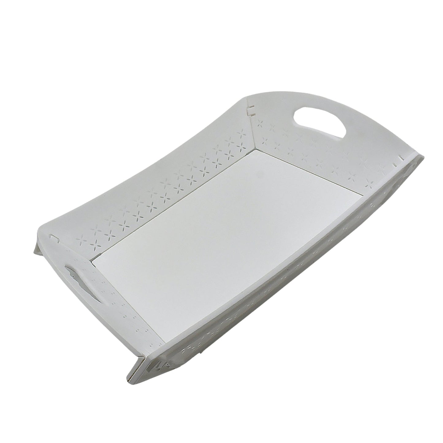 Foldable Plastic Serving Tray - Portable with Handle for Kitchen & Dining (1pc) signaturekarts