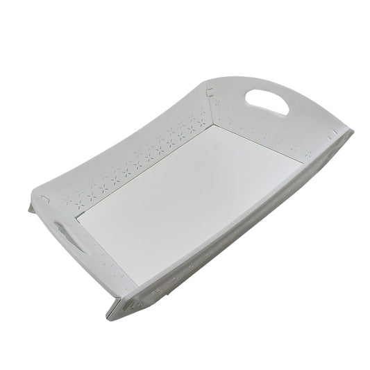 Foldable Plastic Serving Tray - Portable with Handle for Kitchen & Dining (1pc) signaturekarts