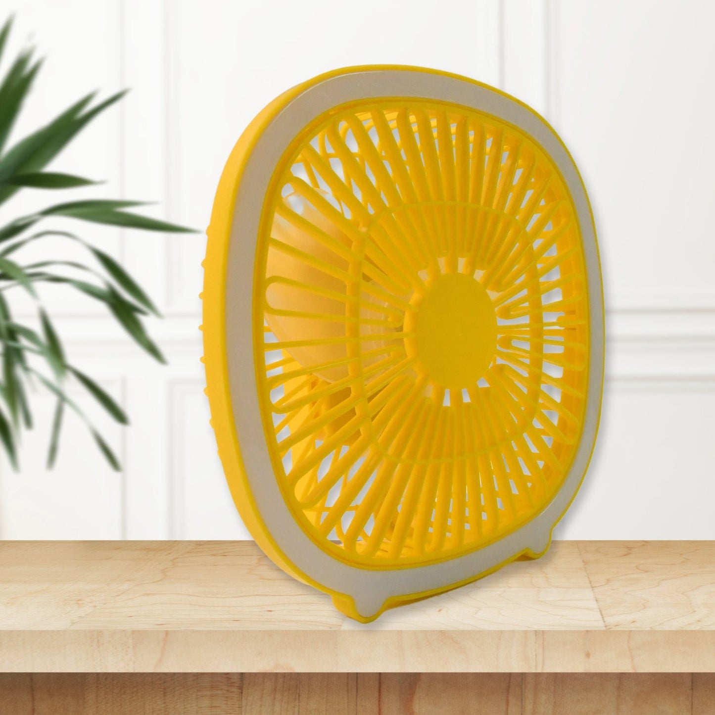 USB PORTABLE MINI DESK FAN WITH LIGHT (1 PC) Signaturekarts