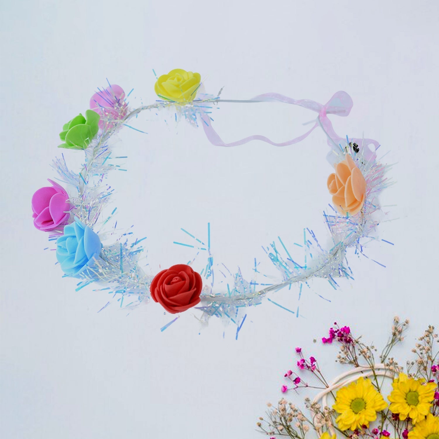 LED Flower Crown Headband – Multicolor Light-Up (1 Pc), Hair accessories Signature kart
