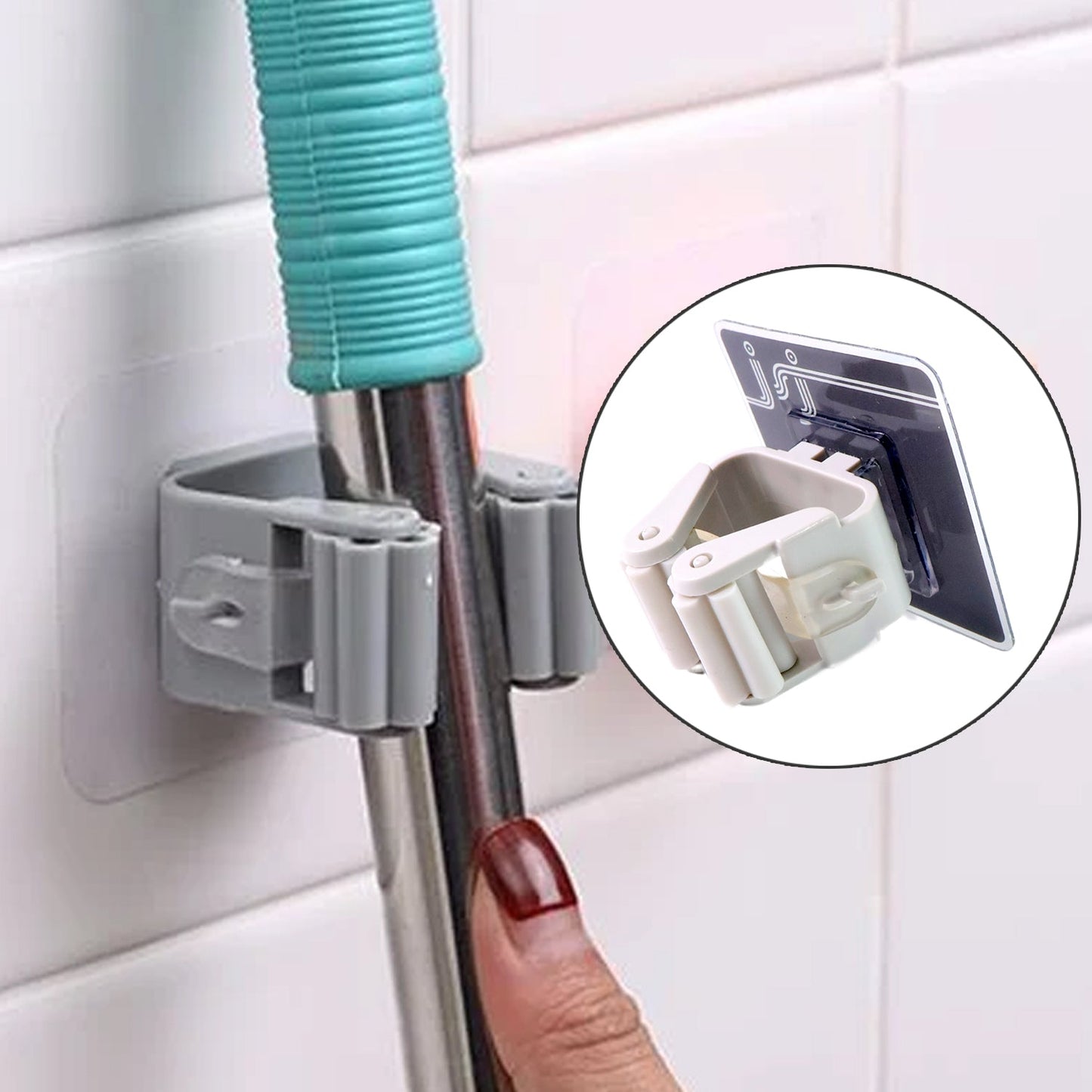 Wall Mounted Mop Broom Hanger Holder (1-Layer) Your Brand