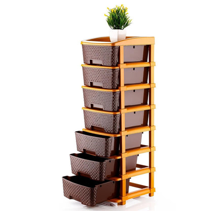 7-Layer Multipurpose Plastic Storage Drawer Organizer Signature kart