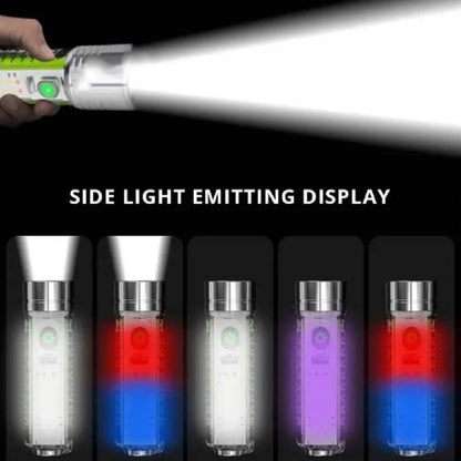 Pattern Flashlight USB Flashlight Rechargeable LED Torch Light (1 Pc) signaturekarts