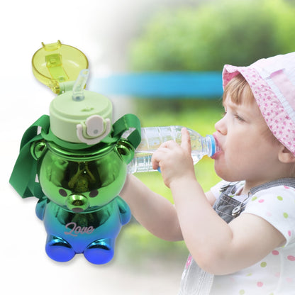 Cute Plastic Water Bottle with Strap & Stickers  Kids School Bottle (1 Pc) signaturekarts
