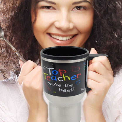 Stainless Steel Insulated Travel Mug - Double-Walled Vacuum Cup Lid & Handle, Tumbler signaturekarts
