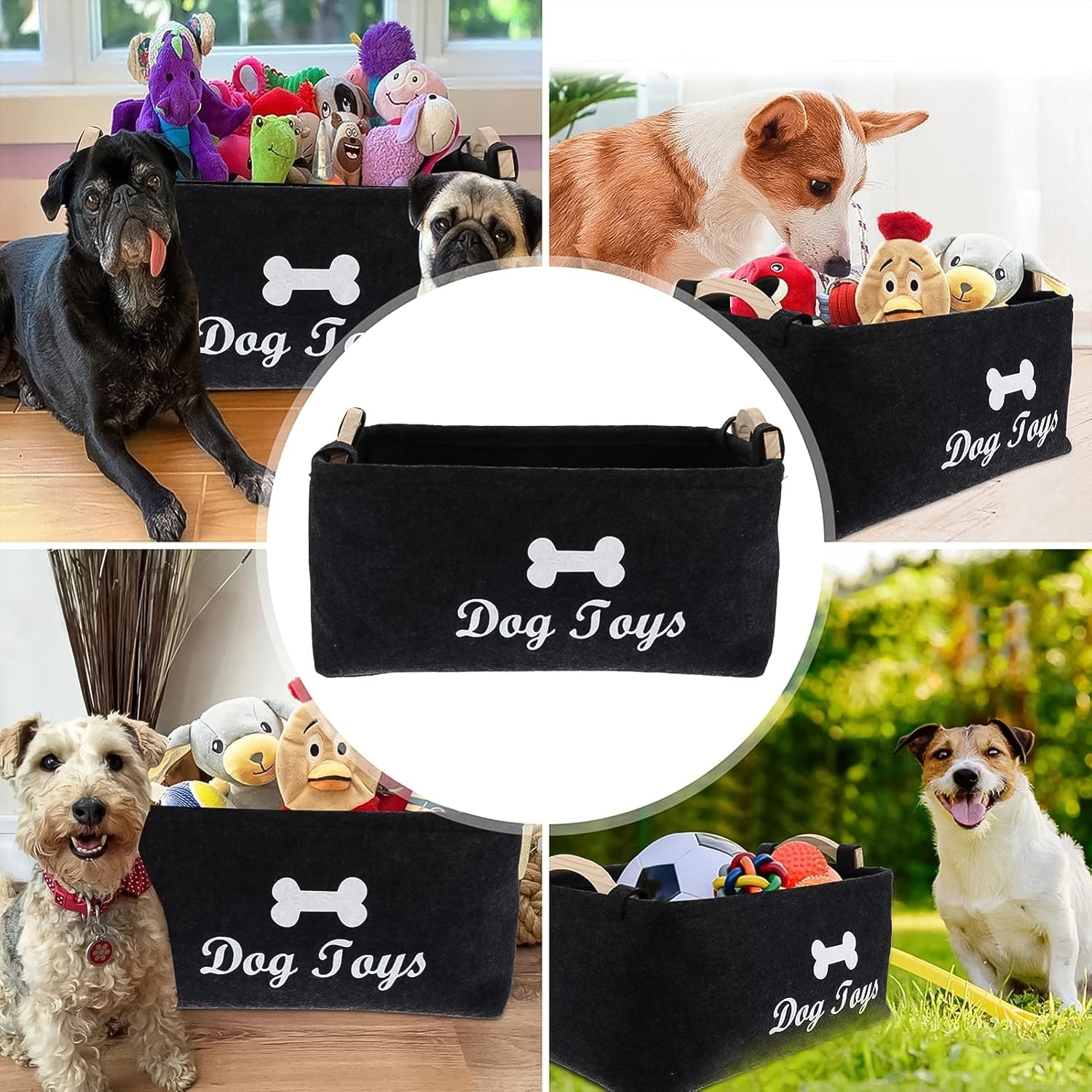 Pet Toy Storage Basket - ( 39 × 29 × 17 cm / 1 Pc) signaturekarts