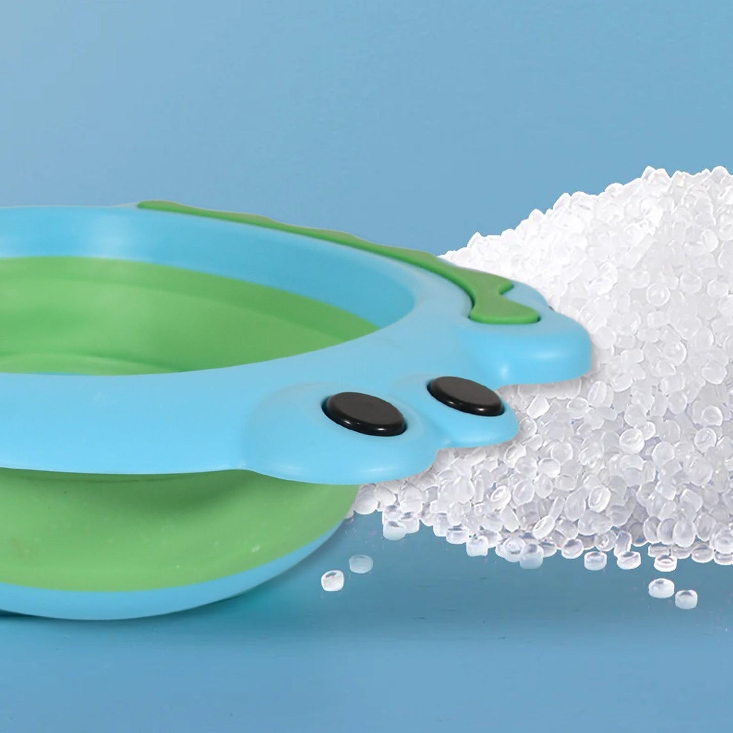 Frog Shape Foldable Baby Wash Basin – Space-Saving Face Washing Tub (33×31cm) signaturekarts