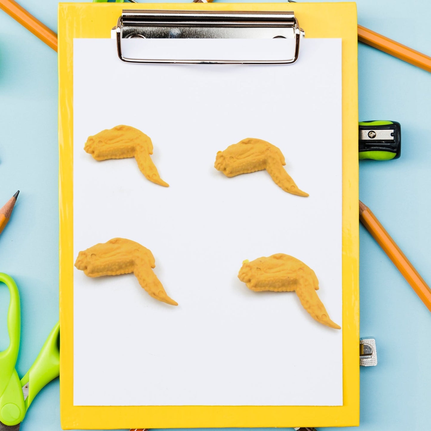 Cute Chicken Wing & Leg Erasers for Kids & Students (8 Pc Set) signaturekarts