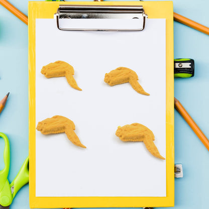 Cute Chicken Wing & Leg Erasers for Kids & Students (8 Pc Set) signaturekarts