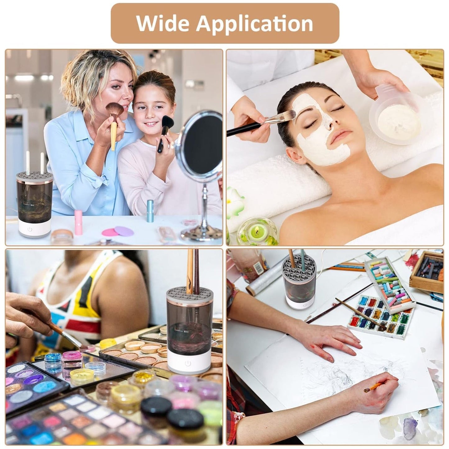 Automatic Makeup Brush Cleaner Fast Electric Brush Cleaner  (1 Pc) signaturekarts