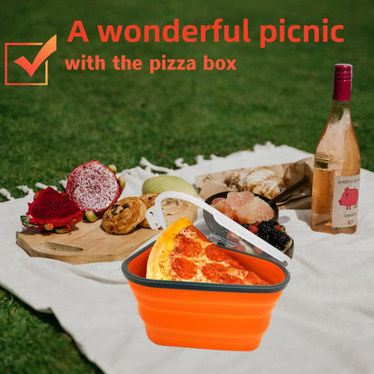 Reusable Expandable Pizza Storage Container with 5 Microwavable Trays Signaturekarts