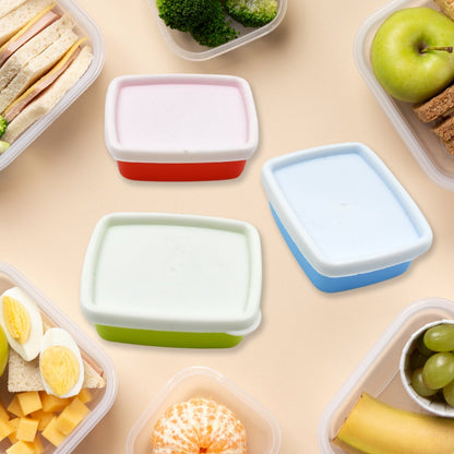 3-Piece Multicolor Airtight Container Set – Rectangular Food & Fridge Storage signaturekarts