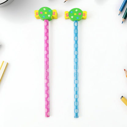 Fun Candy Design Pencil Set with Accessories (1 Set / Mix Design) Signature Kart