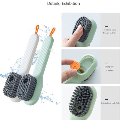 Multifunctional Scrubbing Brush with Liquid / Soap Dispenser, Cleaning Brush with Liquid / Soap Dispenser, Shoe Brush for Cleaning, Cloth Cleaning Brush with Handle Liquid Shoe Brush For Shoe Clothes (1 Pc) signaturekarts