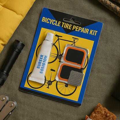 Bicycle Tire Repair Kit – Portable Puncture Repair Set with Adhesive (1 Set / Mix Design) Signature kart