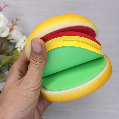 Burger Shaped Note / Sticky Notes / Memo Notes, Unique Mini Notes (Multicolor) Signaturekarts